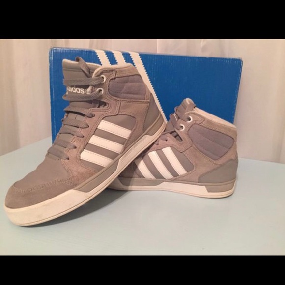 adidas neo high tops grey